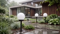 Rebel ZAR0587 Solárna záhradná LED lampa so senzorom súmraku, IP44, 1 ks