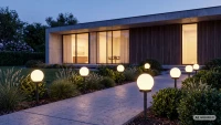 Rebel ZAR0587 Solárna záhradná LED lampa so senzorom súmraku, IP44, 1 ks