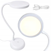 Verk 12421 Ohybná LED stolná lampa s dotykovým ovládaním, USB-C, biela