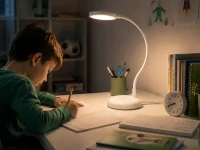 Verk 12421 Ohybná LED stolná lampa s dotykovým ovládaním, USB-C, biela