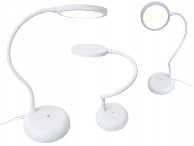 Verk 12421 Ohybná LED stolná lampa s dotykovým ovládaním, USB-C, biela