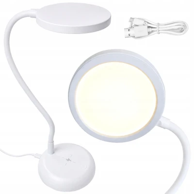 Verk 12421 Ohybná LED stolná lampa s dotykovým ovládaním, USB-C, biela