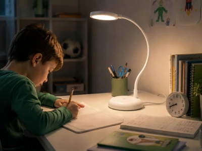 Verk 12421 Ohybná LED stolná lampa s dotykovým ovládaním, USB-C, biela