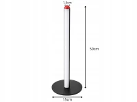 Verk 12424 LED RGB stojaca lampa, 7 farieb, diaľkové ovládanie, USB, 50 cm, čierna