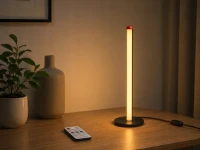 Verk 12424 LED RGB stojaca lampa, 7 farieb, diaľkové ovládanie, USB, 50 cm, čierna