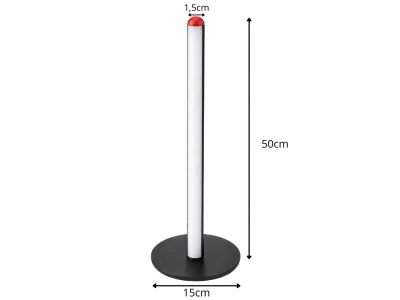 Verk 12424 LED RGB stojaca lampa, 7 farieb, diaľkové ovládanie, USB, 50 cm, čierna