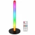 Verk 12424 LED RGB stojací lampa, 7 barev, dálkové ovládání, USB, 50 cm, černá