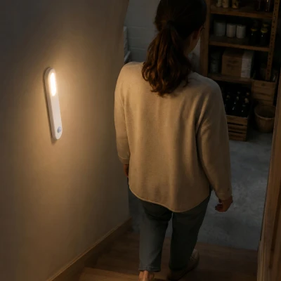 Verk 12425 LED svietidlo s pohybovým senzorom, magnetické, USB, 1,5 W, biele
