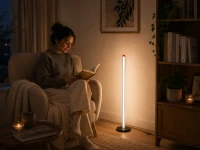 Verk 12423 LED stojaca lampa s reguláciou jasu, 3 farby svetla, 100 cm, čierna