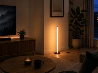Verk 12423 LED stojaca lampa s reguláciou jasu, 3 farby svetla, 100 cm, čierna