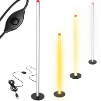 Verk 12423 LED stojaca lampa s reguláciou jasu, 3 farby svetla, 100 cm, čierna