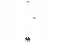 Verk 12423 LED stojaca lampa s reguláciou jasu, 3 farby svetla, 100 cm, čierna