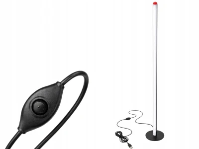 Verk 12423 LED stojaca lampa s reguláciou jasu, 3 farby svetla, 100 cm, čierna