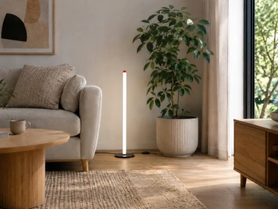 Verk 12423 LED stojaca lampa s reguláciou jasu, 3 farby svetla, 100 cm, čierna