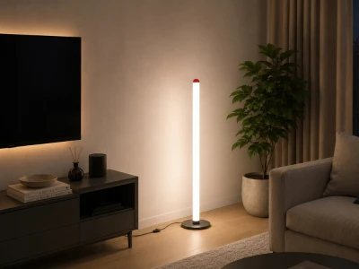 Verk 12423 LED stojaca lampa s reguláciou jasu, 3 farby svetla, 100 cm, čierna