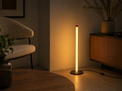 Verk 12423 LED stojaca lampa s reguláciou jasu, 3 farby svetla, 100 cm, čierna