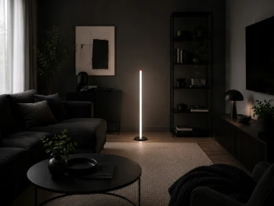 Verk 12423 LED stojaca lampa s reguláciou jasu, 3 farby svetla, 100 cm, čierna