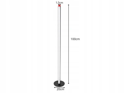Verk 12423 LED stojaca lampa s reguláciou jasu, 3 farby svetla, 100 cm, čierna