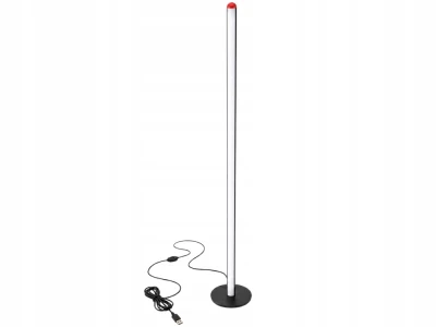 Verk 12423 LED stojaca lampa s reguláciou jasu, 3 farby svetla, 100 cm, čierna