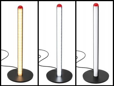Verk 12423 LED stojací lampa stmívatelná, 3 barvy světla, 25 cm, černá
