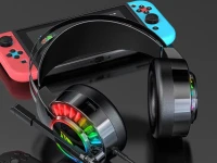 Verk 06357 Herné káblové slúchadlá s mikrofónom 7.1, RGB, USB, čierne