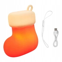 Verk 12411 Silikónová LED nočná lampička, USB, 3 režimy svietenia, ponožka 