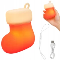 Verk 12411 LED noční lampička silikonová, USB, 3 režimy svícení, ponožka