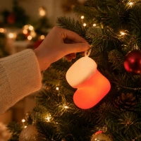 Verk 12411 LED noční lampička silikonová, USB, 3 režimy svícení, ponožka