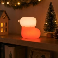 Verk 12411 LED noční lampička silikonová, USB, 3 režimy svícení, ponožka