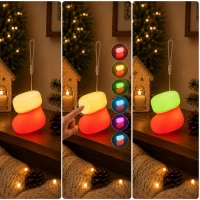 Verk 12411 LED noční lampička silikonová, USB, 3 režimy svícení, ponožka