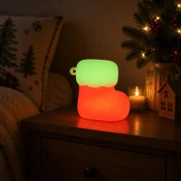 Verk 12411 LED noční lampička silikonová, USB, 3 režimy svícení, ponožka