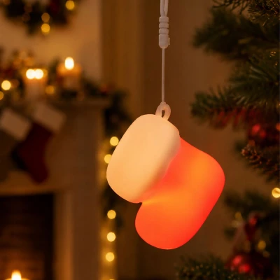 Verk 12411 LED noční lampička silikonová, USB, 3 režimy svícení, ponožka