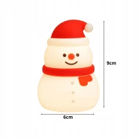Verk 12412 Silikónová LED nočná lampička, USB, 3 režimy svietenia, snehuliak