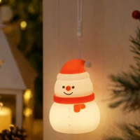 Verk 12412 Silikónová LED nočná lampička, USB, 3 režimy svietenia, snehuliak