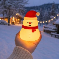 Verk 12412 Silikónová LED nočná lampička, USB, 3 režimy svietenia, snehuliak