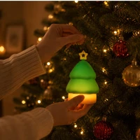 Verk 12413 LED noční lampička silikonová, USB, 3 režimy svícení, stromeček