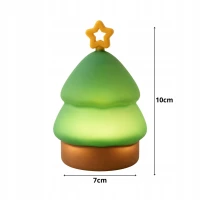 Verk 12413 LED noční lampička silikonová, USB, 3 režimy svícení, stromeček