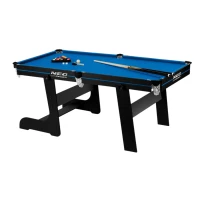 Neo-Sport NS-808 Kulečníkový stůl 6 ft s příslušenstvím, skládací, černo-modrý