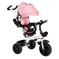 ECOTOYS JM-322 Tříkolka s otočným sedadlem, růžová