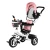 ECOTOYS JM-066-9L Tříkolka s otočným sedadlem a gumovými koly, růžová