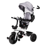 ECOTOYS JM-322 Tříkolka s otočným sedadlem, šedá