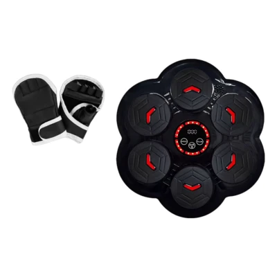Verk 14588 Elektronický boxovací terč s Bluetooth, LED a rukavicemi, černý