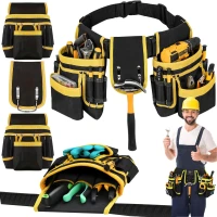Verk 11499 Multifunkčný opasok na náradie, 22 vreciek, 120 cm, čierno-žltý