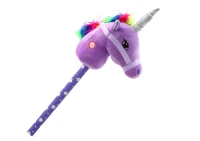 LEAN Toys 19541 Jednorožec na tyči so zvukmi Hobby Horse, fialový