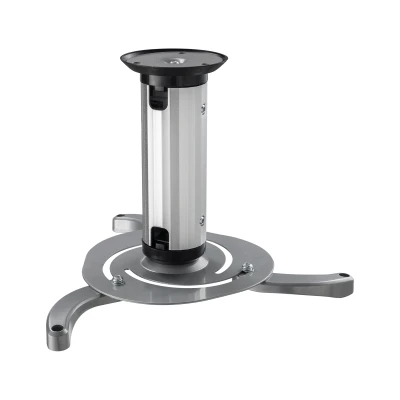 Cabletech UCH0100 Stropní držák projektoru, nosnost 10 kg, otočný 360°, stříbrný