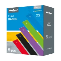 Rebel RBA-3004 Odporové gumy Flat Band LS-1, TPE, 2 m, 1,5 - 11,5 kg, sada 5 ks