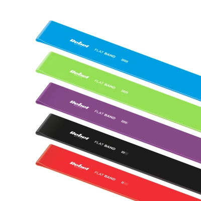 Rebel RBA-3004 Odporové gumy Flat Band LS-1, TPE, 2 m, 1,5 - 11,5 kg, sada 5 ks
