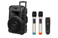 Kruger&Matz KM1712 Aktívny reproduktor (2 bezdrôtové UHF mikrofóny, SD, Bluetooth, FM, USB) 40 W