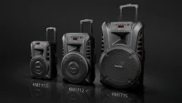 Kruger&Matz KM1712 Aktívny reproduktor (2 bezdrôtové UHF mikrofóny, SD, Bluetooth, FM, USB) 40 W