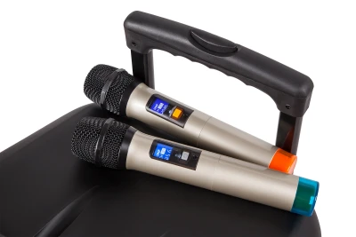 Kruger&Matz KM1712 Aktívny reproduktor (2 bezdrôtové UHF mikrofóny, SD, Bluetooth, FM, USB) 40 W